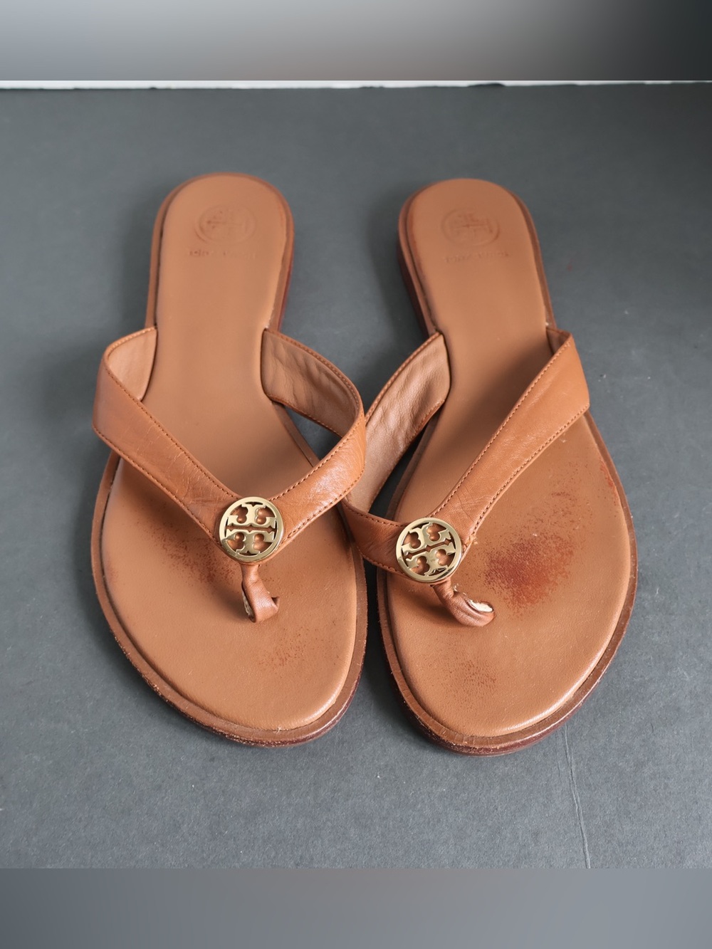 Tory Burch Romy Leather Sandals Size 8M - Picture 2 of 10
